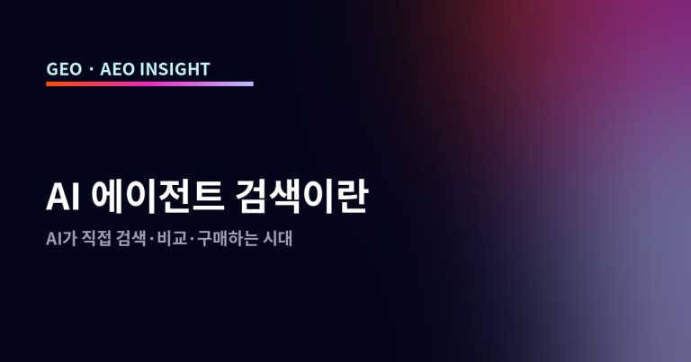 AI 에이전트 검색이란: AI가 직접 검색·비교·구매하는 시대