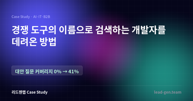 ‘Cursor alternative’를 검색하는 개발자를 데려왔습니다
