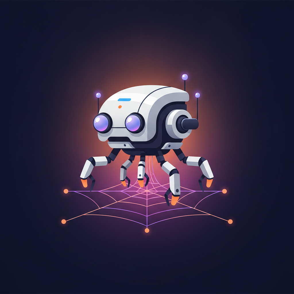 web crawler robot illustration