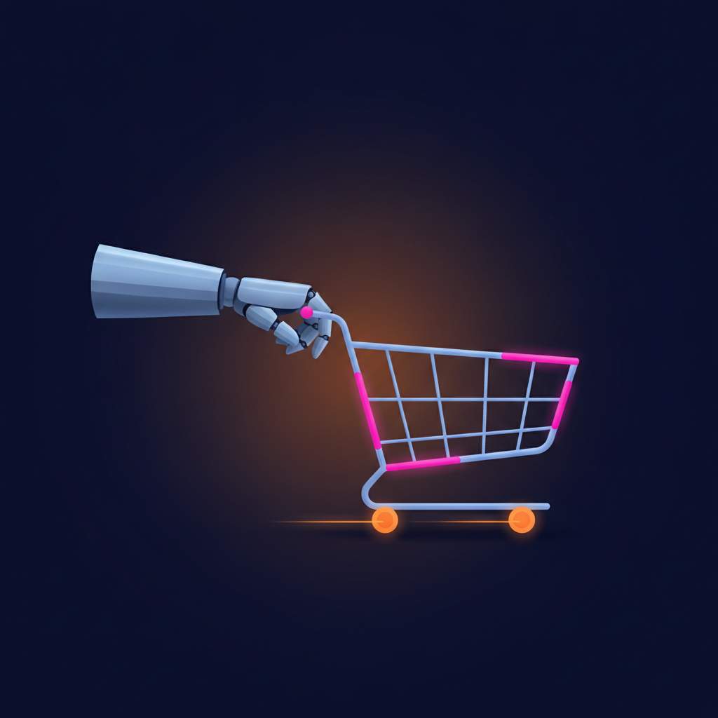 robot hand shopping cart