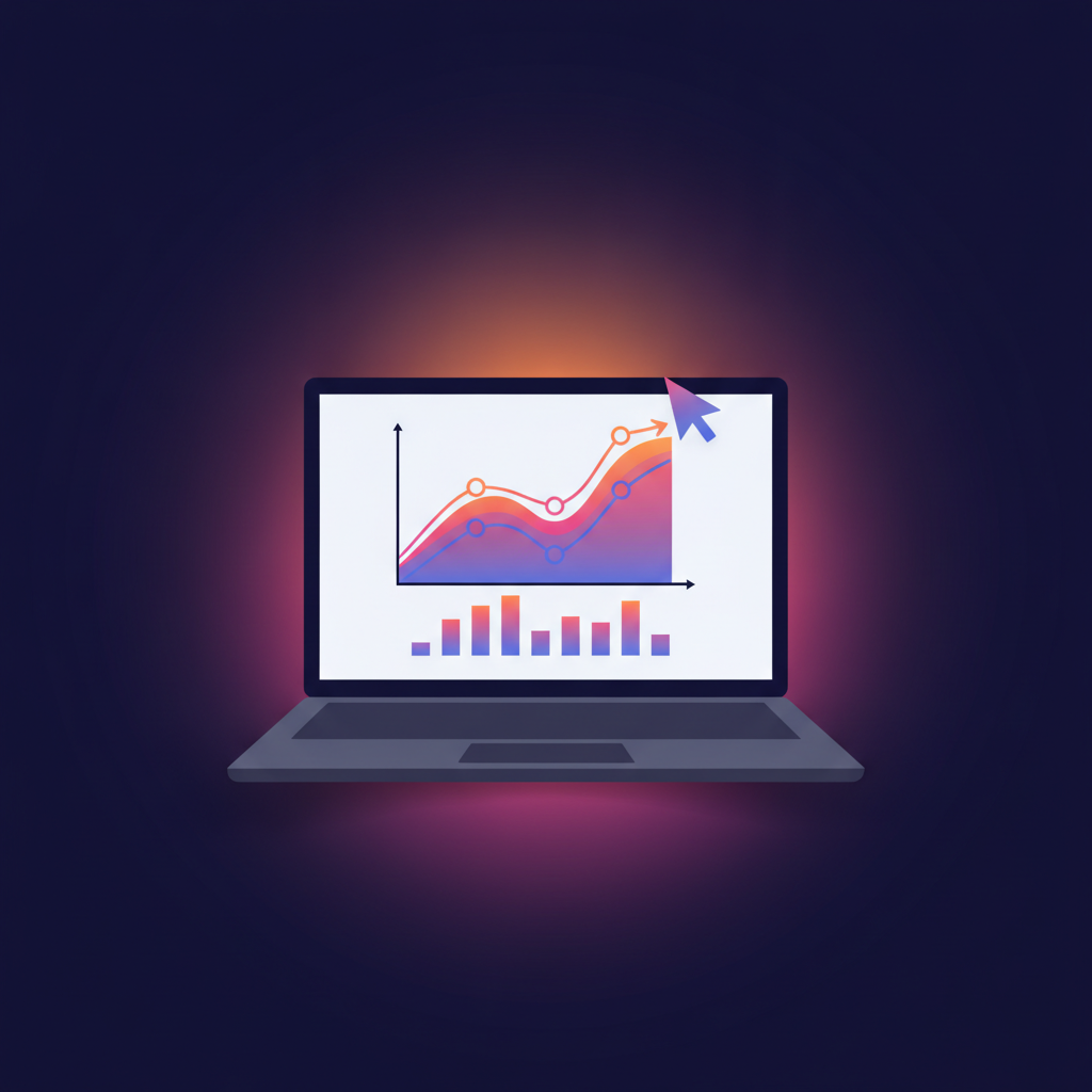 search console ctr chart laptop