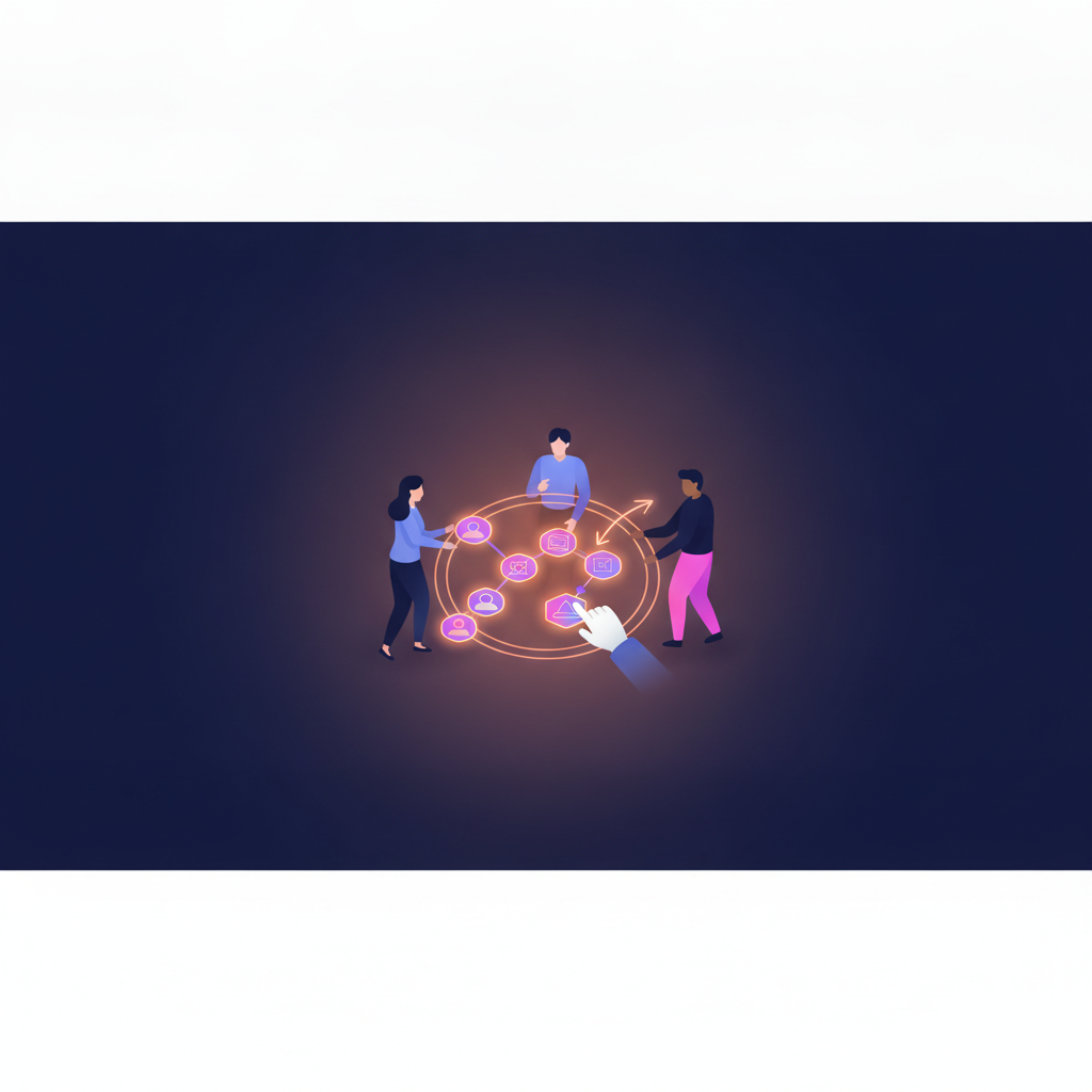 marketing team choosing partner meeting