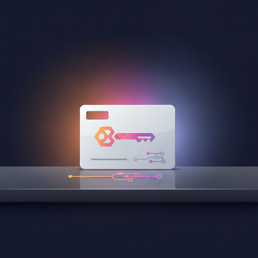 access key card on office desk