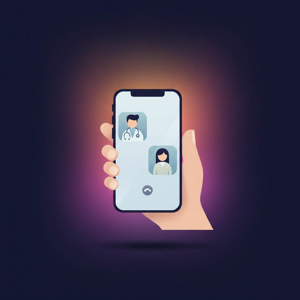 telemedicine doctor video call smartphone