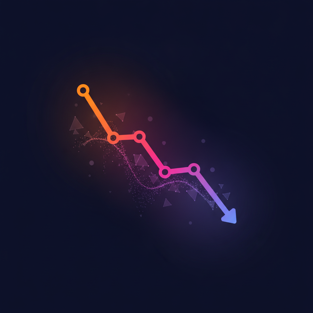 declining line graph analytics